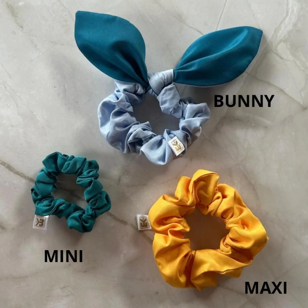 Hair scrunchie yellow MINI